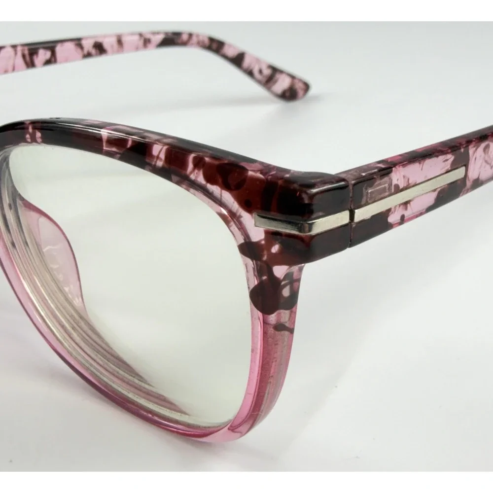 Zenni Pink Tortoise Womens Cat Eye Plastic Full Rim Eyeglasses FRAMES ONLY